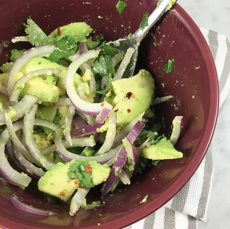 seared salmon with avocado salsa