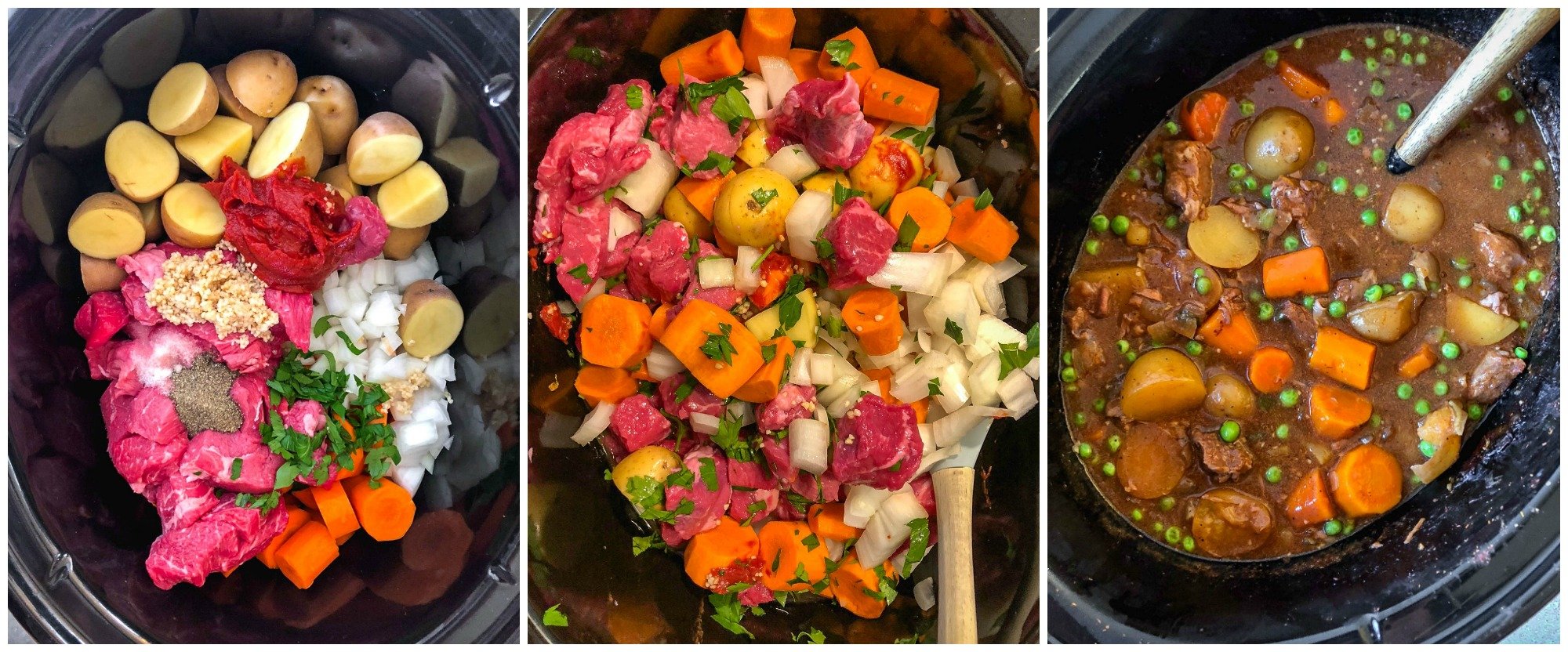 This easy slow cooker beef stew is hearty, healthy, and quick to prepare. Your crock pot will do all of the work, making this soup perfect for a weeknight dinner or meal prep recipe. It's paleo, Whole30, gluten-free, and super filling with the variety of vegetables and stew meat! #whole30beefstew #whole30slowcooker #slowcookerbeefstew #paleobeefstew #whole30beefrecipes #whole30souprecipes