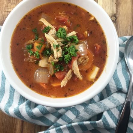 Slow Cooker Italian Tomato Chicken Soup