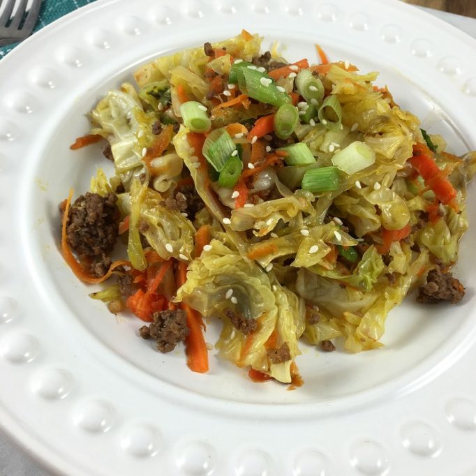 Asian Cabbage Stir Fry Egg Roll in a Bowl Whole Kitchen Sink