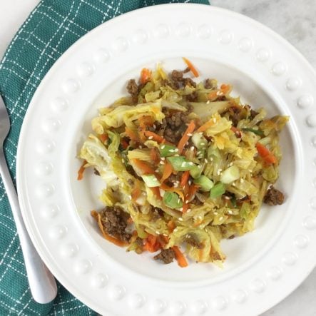 Asian Cabbage Stir Fry: Egg Roll in a Bowl