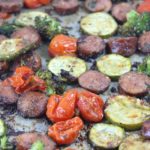 paleo and whole30 one pan sausage and veggies