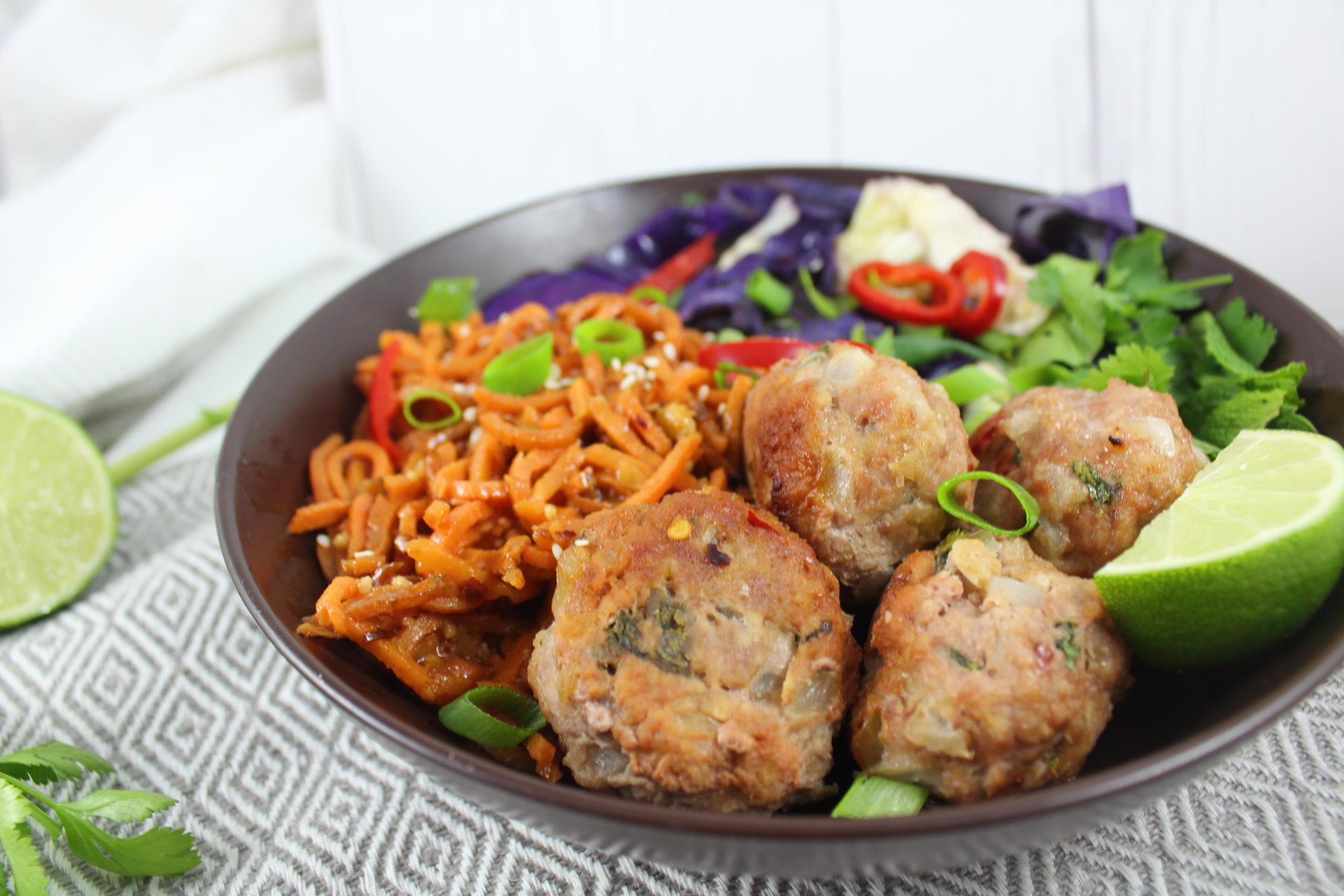 spicy pork meatballs