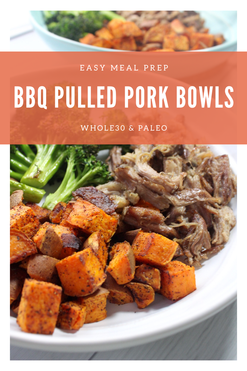 BBQ pulled pork bowls Paleo and whole30