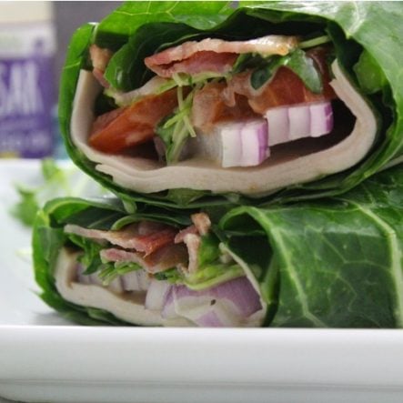 Turkey Bacon Caesar Wraps: Easy Paleo and Whole30 Lunch With Blanching Instructions!