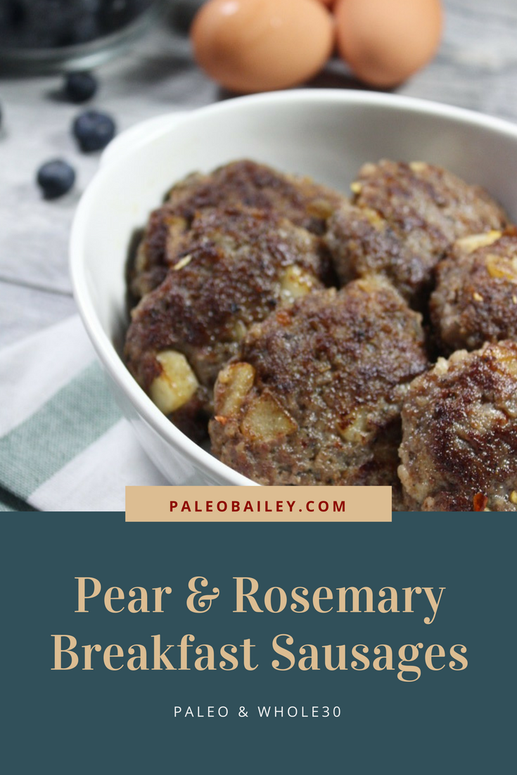 pear and rosemary breakfast sausages