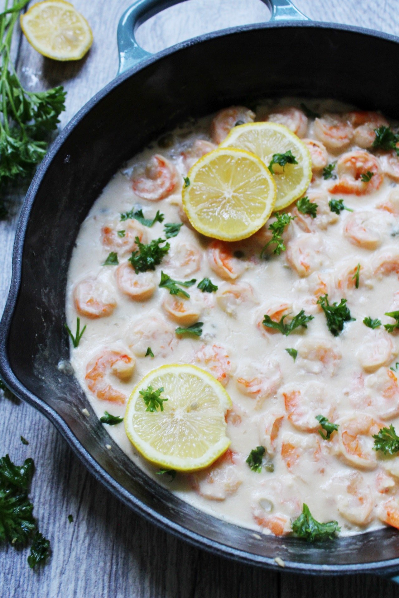 paleo creamy lemon shrimp