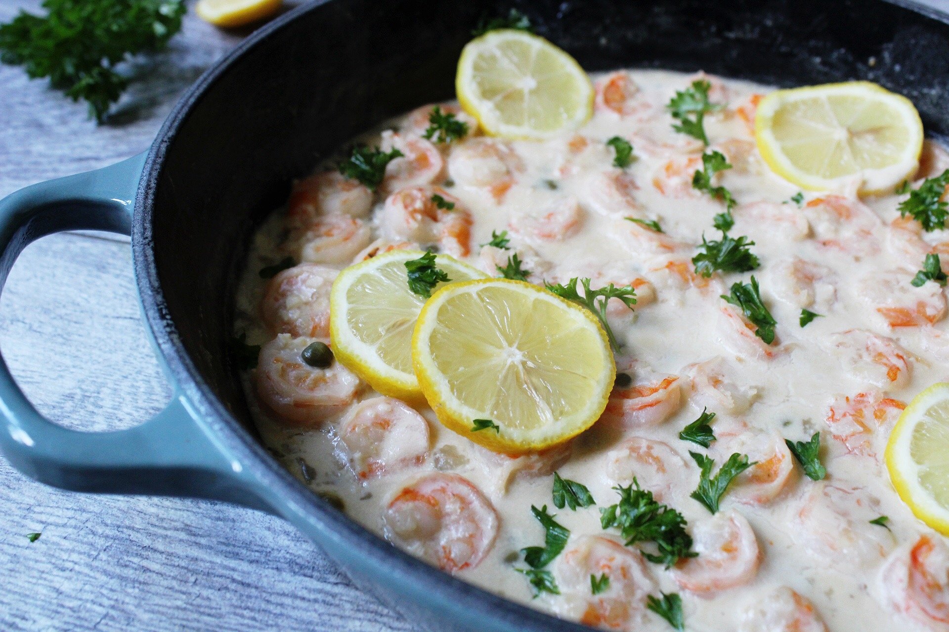 paleo creamy lemon shrimp