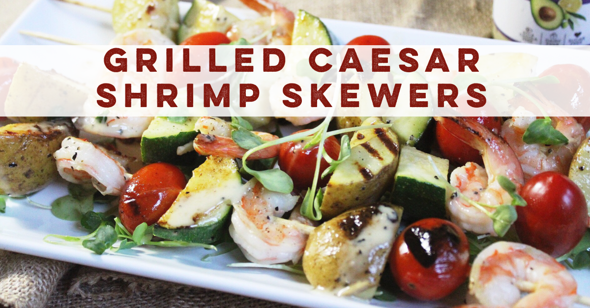 caesar shrimp skewers