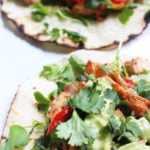 paleo salmon tacos with fajita veggies