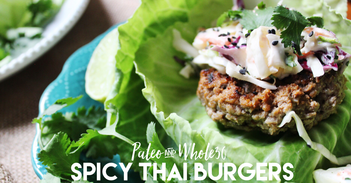 whole30 spicy thai burgers