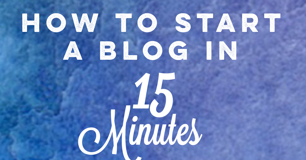 how to start a blog