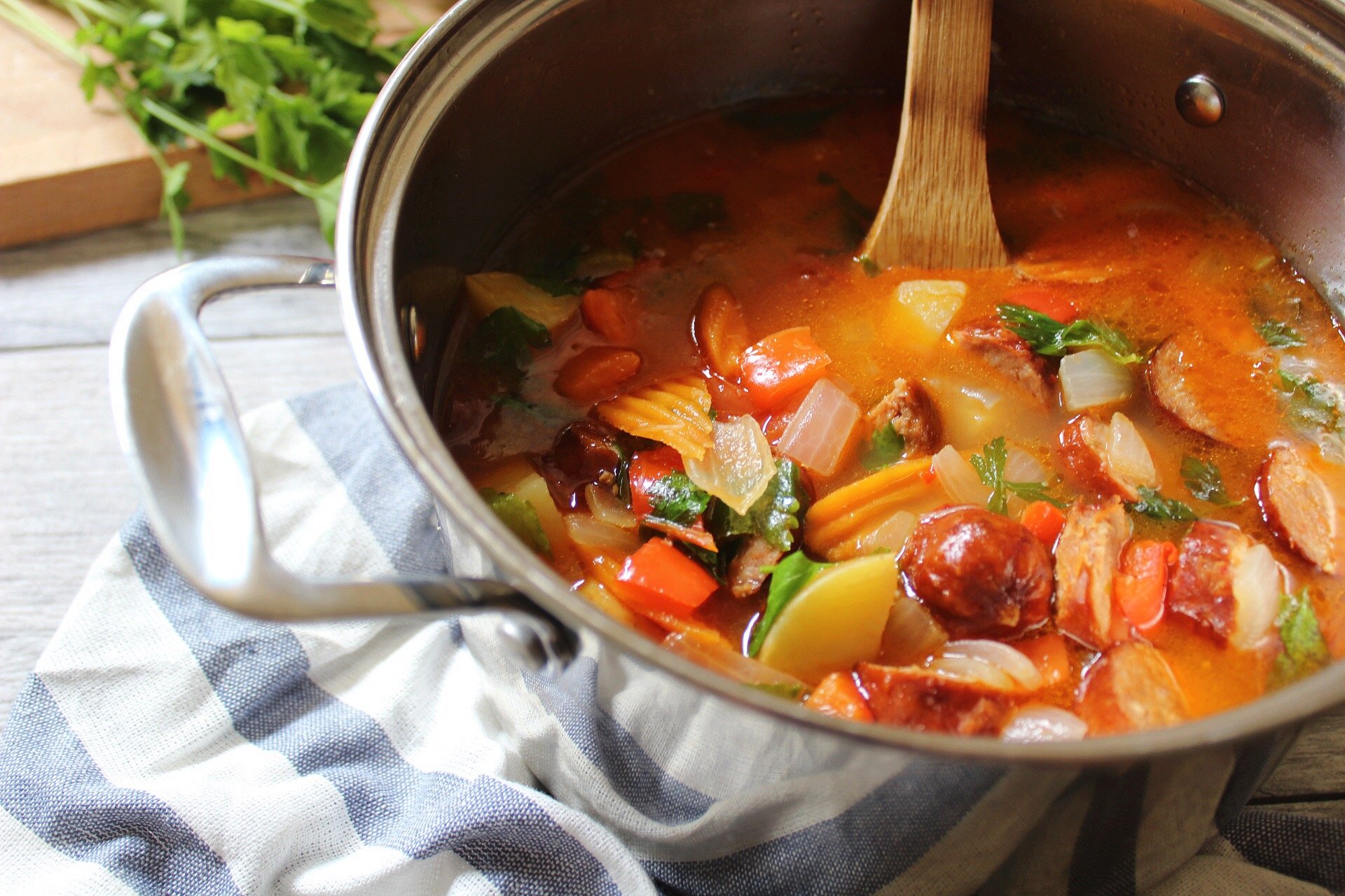 chorizo and veggie stew