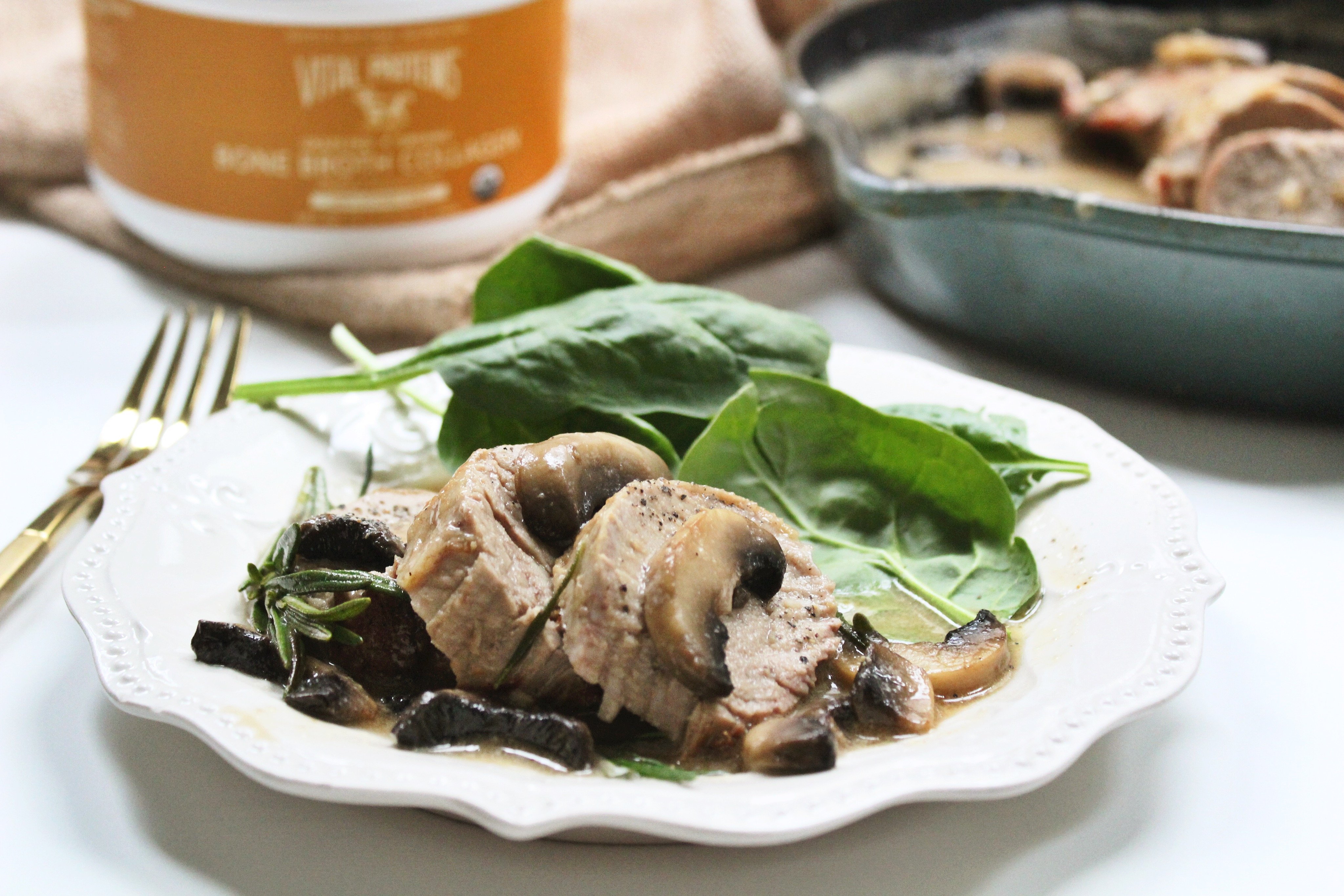 pork tenderloin and rosemary mushroom gravy