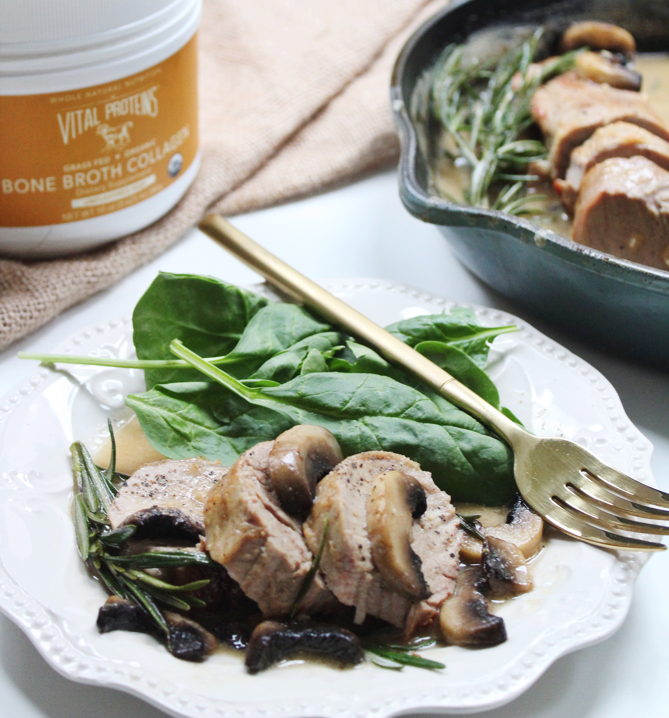 pork tenderloin with rosemary mushroom gravy Whole Kitchen Sink