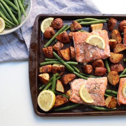 Sheet Pan Lemon Garlic Salmon and Veggies: A Hands Free Healthy Dinner