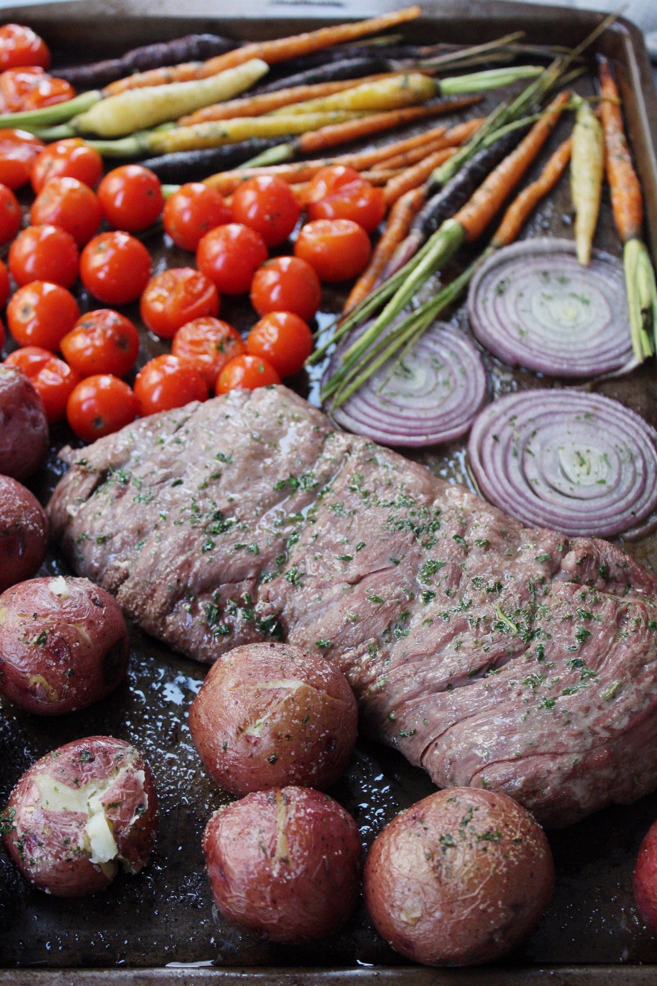 steak and veggies sheet pan meal Whole Kitchen Sink