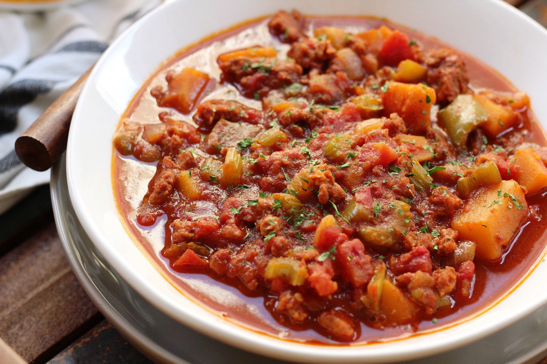 chorizo and butternut squash chili