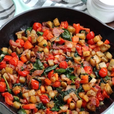 Bacon and Veggie Egg-Free Paleo Breakfast Skillet: Whole30, Easy Meal Prep