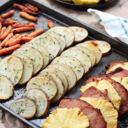 Pineapple Ham Whole30 Sheet Pan (Paleo, 5 Ingredients)