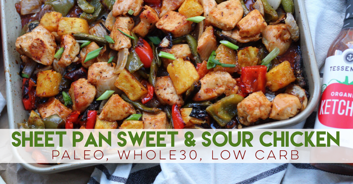 sheet pan sweet and sour chicken