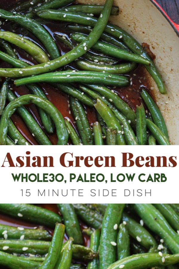 Simple but tasty vegetable side dish! These Whole30 green beans are an easy paleo side dish to go with any meal, and a family friendly vegetable recipe! #paleo #lowcarb #whole30 #greenbeans #paleosidedish via @paleobailey