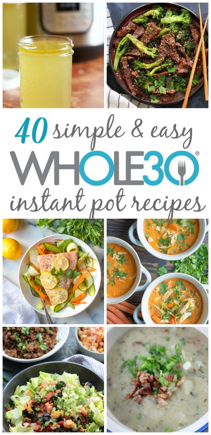 40 Whole30 instant pot recipes so you cook Whole30 recipes while spending less time actually cooking. Whole30 instant pot recipes that are easy meal prep, quick clean up, and family friendly healthy recipes. Includes Whole30 and Paleo instant pot chicken, soups, beef, Whole30 instant pot side dishes, and more for all the Whole30 recipes you'll need. #whole30instantpot #paleoinstantpot #whole30dinnerrecipes #whole30instantpotchicken via @paleobailey