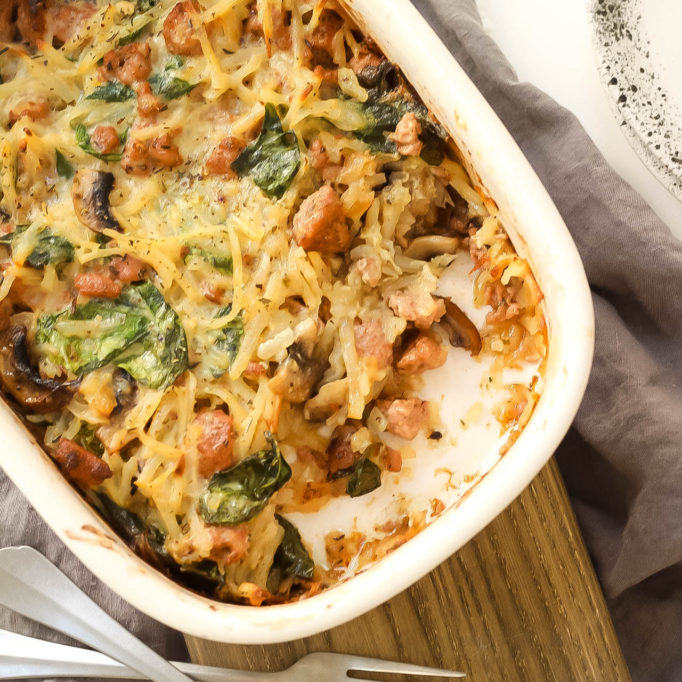 Creamy Sausage & Potato Whole30 Casserole (Paleo + GF) Whole Kitchen Sink