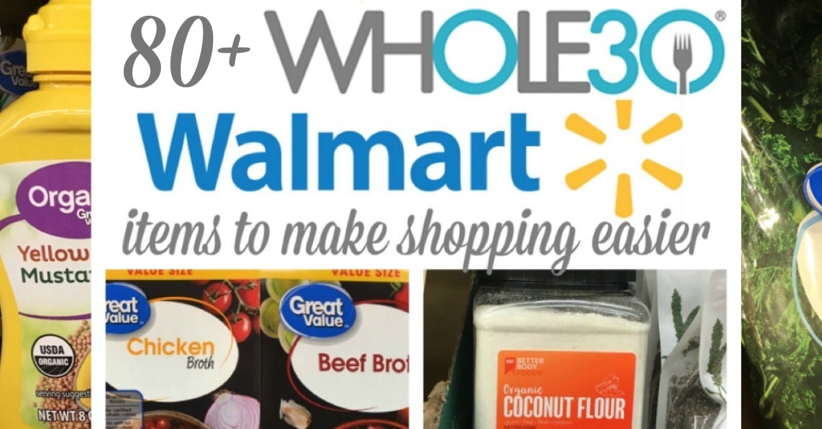 I love to show people that Whole30 can be done even if you don’t have access to specialty stores. There’s so many options for Walmart Whole30 or Paleo foods! Especially now, more and more compliant options can be found in the average grocery store. #whole30shoppinglist #whole30walmart #walmartwhole30 #paleowalmartlist