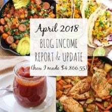 April Income Report & Food Blog Update