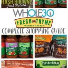 Whole30 Fresh Thyme Grocery List: Whole30 Compliant Items