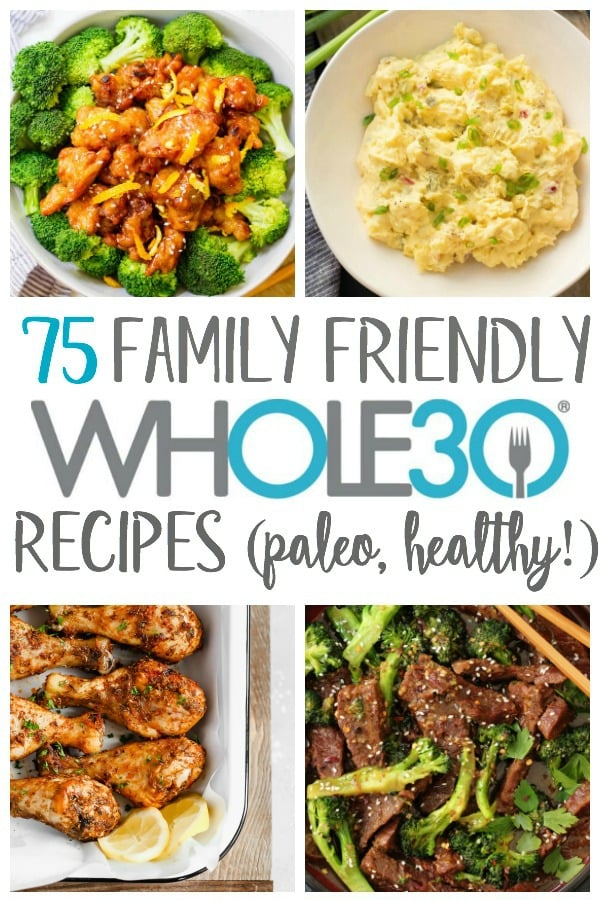 Finding Whole30 meals your whole family will eat can be a struggle. Even finding healthy, real food recipes that are family friendly when you're not on a Whole30 can be tough. Having some easy weeknight dinners or recipes that are both Whole30 compliant, paleo and something your kids or spouse will eat and enjoy is so important to a successful Whole30 #whole30recipes #familyfriendlywhole30 #familyfriendlypaleo