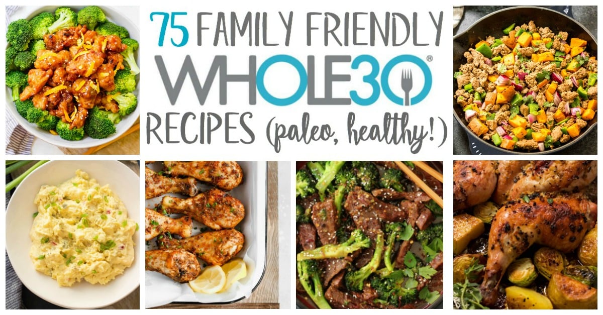 Finding family friendly Whole30 recipes your whole family will eat can be a struggle. Even finding healthy, real food recipes that are family friendly when you're not on a Whole30 can be tough. Having some easy weeknight dinners or recipes that are both Whole30 compliant, paleo and something your kids or spouse will eat and enjoy is so important to a successful Whole30 #whole30recipes #familyfriendlywhole30 #familyfriendlypaleo Finding Whole30 meals your whole family will eat can be a struggle. Even finding healthy, real food recipes that are family friendly when you're not on a Whole30 can be tough. Having some easy weeknight dinners or recipes that are both Whole30 compliant, paleo and something your kids or spouse will eat and enjoy is so important to a successful Whole30 #whole30recipes #familyfriendlywhole30 #familyfriendlypaleo