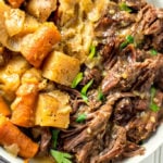 This classic Whole30 instant pot pot roast recipe is just the way my Nana makes it. Except of course in the instant pot, and totally Whole30 and Paleo! It's got that gravy we all know and love, hearty veggies and with a few buttons on your instant pot, you've got an easy Whole30 dinner! It also makes a great meal prep recipe being it makes enough to feed an army! #whole30recipes #whole30instantpot #whole30potroast #instantpotpotroast