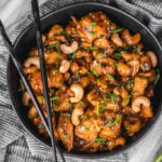 This Whole30 instant pot cashew chicken tastes like the familiar Chinese takeout we all love, but in a better-for-you, Whole30, Paleo, gluten-free version that only takes 30 minutes. No more waiting for your delivery full of MSG! This instant pot paleo cashew chicken is a family friendly meal, I promise even those who don't adhere to a real food diet will love it. #whole30instantpot #paleoinstantpot #whole30chicken #cashewchicken #whole30chickenrecipes