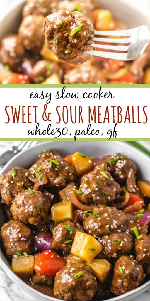 Slow Cooker Sweet and Sour Meatballs: Paleo, Whole30, Gluten-Free, Easy ...