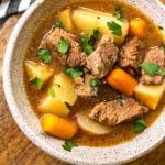 This instant pot beef stew is hearty, comforting, healthy and most importantly, quick and easy! It makes the perfect family friendly weeknight meal or meal prep recipe. The simple ingredients mean that it's Whole30, paleo, dairy and gluten-free. You really can't go wrong with a classic beef stew. #whole30instantpot #whole30recipes #instantpotbeefstew #paleo #paleobeefstew #paleoinstantpot