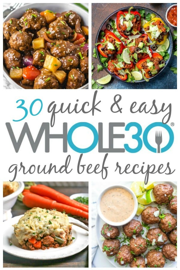 These Paleo and Whole30 ground beef recipes are quick, easy, and make great meal prep recipes. They're also ideal for busy weeknight meals or making budget friendly Whole30 recipes. These ground beef recipes include instant pot, slow cooker, and skillet categories so no matter what you have for time, there's something here that you'll love! #whole30groundbeef #groundbeefrecipes #paleogroundbeef #whole30beefrecipes #paleobeefrecipes