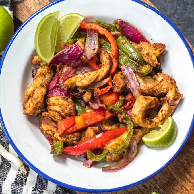 Air Fryer Chicken Fajitas Whole30, Paleo, Keto, GF Whole Kitchen Sink