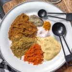 This Paleo and Whole30 homemade fajita seasoning is quick and easy to make, and a much healthier alternative to store bought packages. It's also keto, and gluten free. There's no sugar in it, no additives, and it's a great all purpose spice blend to keep on hand for fast chicken or steak fajitas, shrimp, soups, dry rubs, vegetables and more. #whole30spices #whole30fajitas #paleospiceblends #paleofajitas #ketofajitas #homemadefajitaseasoning