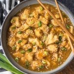 This Whole30 instant pot sesame chicken recipe is the easy button when it comes to making a healthy weeknight dinner. It's paleo, gluten free, dairy free, and only has a 15 minute cook time. This quick take out fake out sesame chicken will be a family favorite, or a perfect meal prep recipe! #whole30instantpot #paleoinstantpot #whole30sesamechicken #paleosesamechicken #instantpotsesamechicken