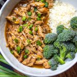 This Whole30 instant pot teriyaki chicken is pressure cooked in a flavorful sauce with only a few simple ingredients for a quick weeknight meal! It’s paleo, gluten free, and can be on the table in under 30 minutes. With only a 10 minute cook time, this is the perfect set and forget it meal to make for you and your family or can also be meal prepped for the week! #whole30instantpotrecipes #whole30teriyakichicken #paleoinstantpotrecipes #paleoteriyakichicken