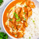 This Whole30 instant pot butter chicken couldn't be easier to make. It's Paleo, gluten-free, keto and takes under 30 minutes from start to finish. This low carb, totally delicious Indian dish is a simple recipe but packs a ton of flavor and only has a cook time of 10 minutes in the pressure cooker. It's a great recipe for meal prep or just for a quick family friendly weeknight meal. #whole30recipes #whole30instantpot #instantpotbutterchicken #whole30chicken #ketoinstantpot