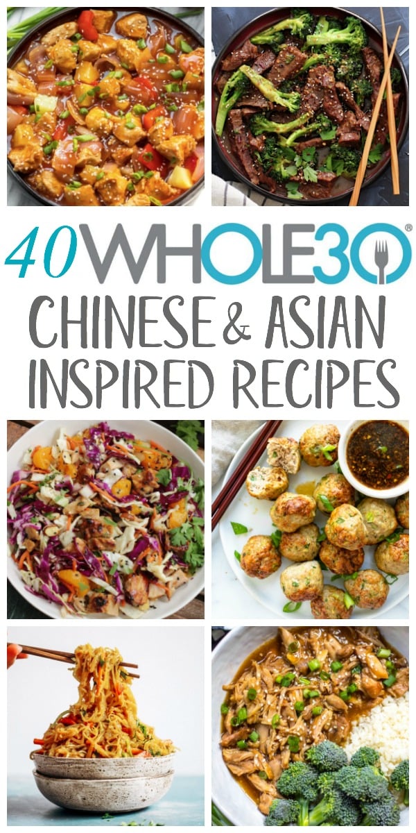 These Whole30 Chinese recipes include asian inspired takeout-fakeout recipes that are healthy, paleo and made at home and they're some of the best Whole30 asian recipes on the internet! They're all gluten free and sugar free, and many of them are low carb or could be made keto. They include instant pot recipes, slow cooker, skillet, and side dishes, making for easy weeknight dinners or delicious meal prep recipes. #whole30chineserecipes #whole30asianrecipes #paleochineserecipes #paleoasianrecipes