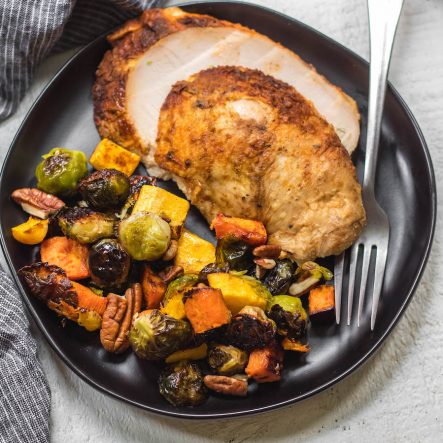 Oven Roasted Whole Turkey with Maple Glazed Vegetables