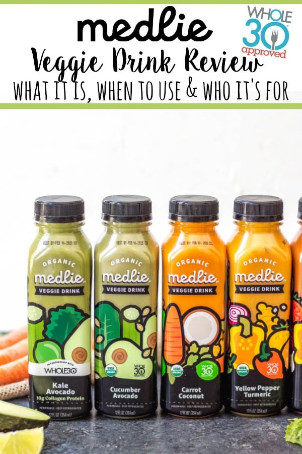 Medlie Veggie Drinks are drinkable, portable and convenient way to get in vegetables without any prep work, or any unnecessary junky ingredients. Medlie Veggie Drinks are Whole30 Approved, Paleo, Certified Organic, low carb, and made without added sugar, preservatives or stabilizers. Medlie has taken the freshest veggies, combined them into awesome flavors and bottled them up to make it easy for anyone and everyone to never skip their vegetables #whole30drinks #medlieveggies #whole30approved #paleodrinks #ketodrinks