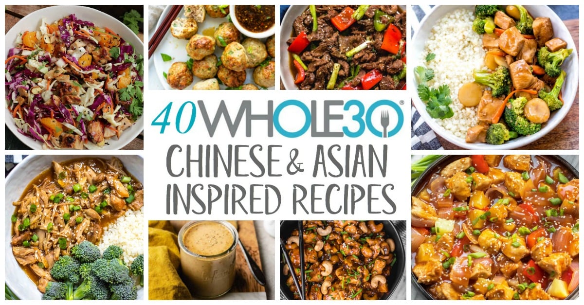 These Whole30 Chinese recipes include asian inspired takeout-fakeout recipes that are healthy, paleo and made at home and they're some of the best Whole30 asian recipes on the internet! They're all gluten free and sugar free, and many of them are low carb or could be made keto. They include instant pot recipes, slow cooker, skillet, and side dishes, making for easy weeknight dinners or delicious meal prep recipes. #whole30chineserecipes #whole30asianrecipes #paleochineserecipes #paleoasianrecipes