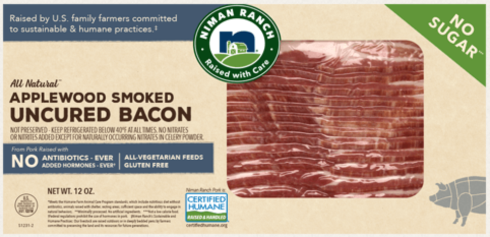 bacon conforme aux normes Whole30