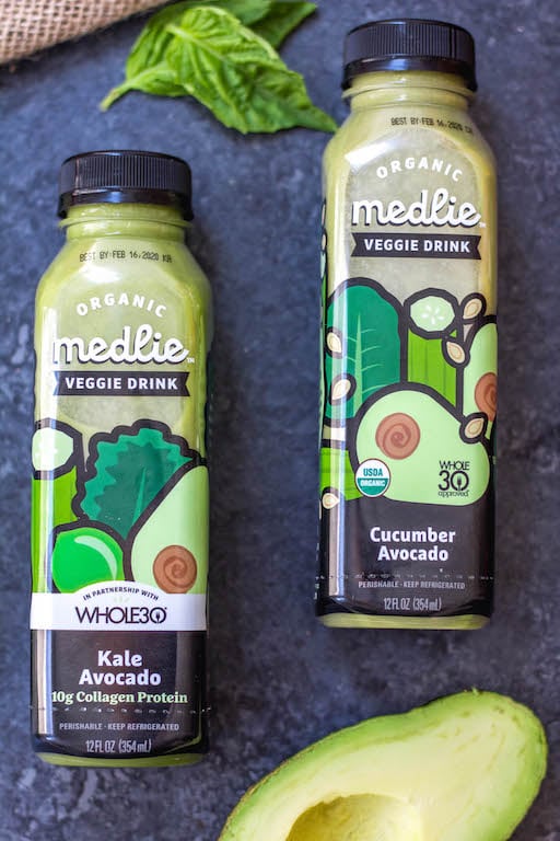 Medlie Veggie Drinks are drinkable, portable and convenient way to get in vegetables without any prep work, or any unnecessary junky ingredients. Medlie Veggie Drinks are Whole30 Approved, Paleo, Certified Organic, low carb, and made without added sugar, preservatives or stabilizers. Medlie has taken the freshest veggies, combined them into awesome flavors and bottled them up to make it easy for anyone and everyone to never skip their vegetables #whole30drinks #medlieveggies #whole30approved #paleodrinks #ketodrinks