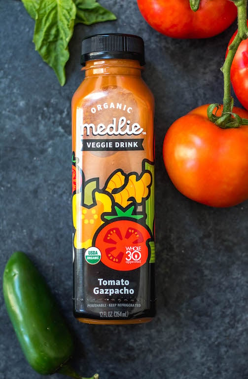 Medlie Veggie Drinks are drinkable, portable and convenient way to get in vegetables without any prep work, or any unnecessary junky ingredients. Medlie Veggie Drinks are Whole30 Approved, Paleo, Certified Organic, low carb, and made without added sugar, preservatives or stabilizers. Medlie has taken the freshest veggies, combined them into awesome flavors and bottled them up to make it easy for anyone and everyone to never skip their vegetables #whole30drinks #medlieveggies #whole30approved #paleodrinks #ketodrinks